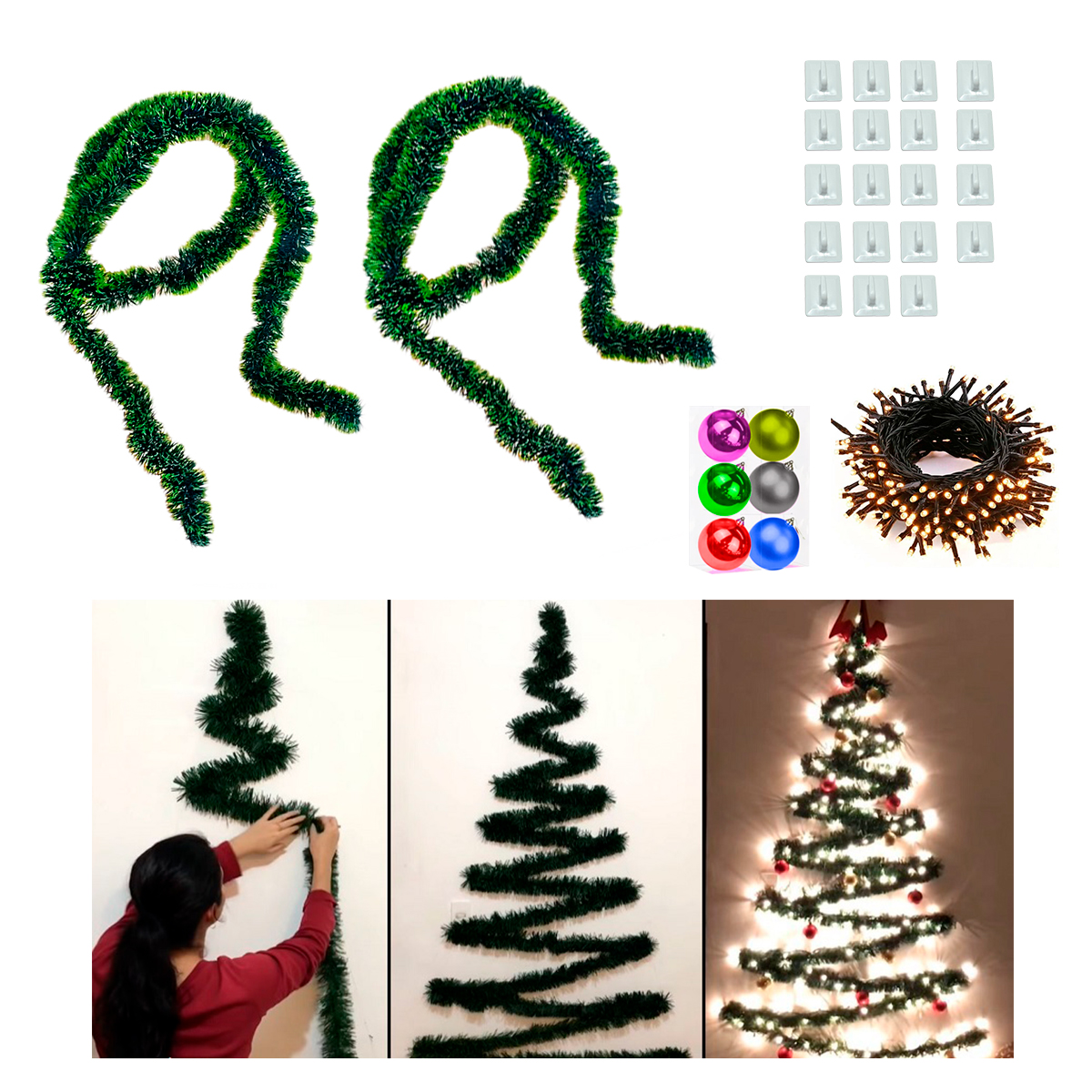 Arbol De Navidad Plegable Luces 1.5mtros - Image 4